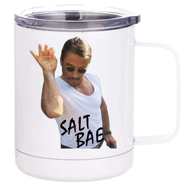 Salt Bae Funny Photo Meme Front & Back 12oz Stainless Steel Tumbler Cup