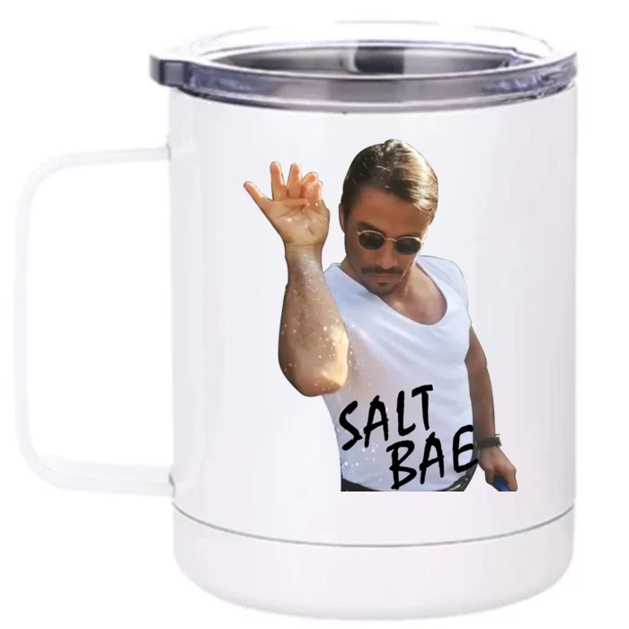 Salt Bae Funny Photo Meme Front & Back 12oz Stainless Steel Tumbler Cup