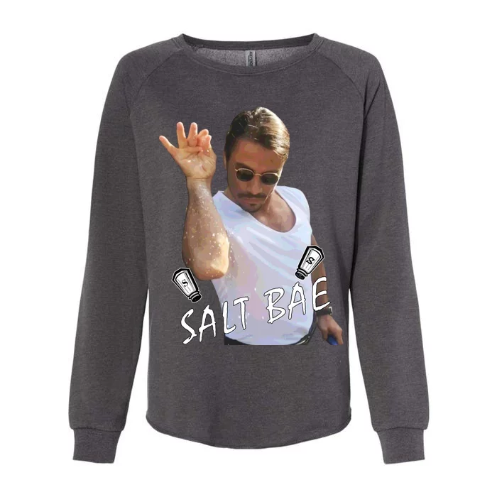 Salt Bae Meme Funny Salt Shaker Womens California Wash Sweatshirt