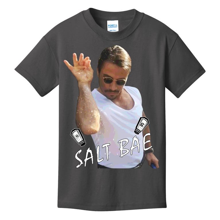 Salt Bae Meme Funny Salt Shaker Kids T-Shirt | TeeShirtPalace
