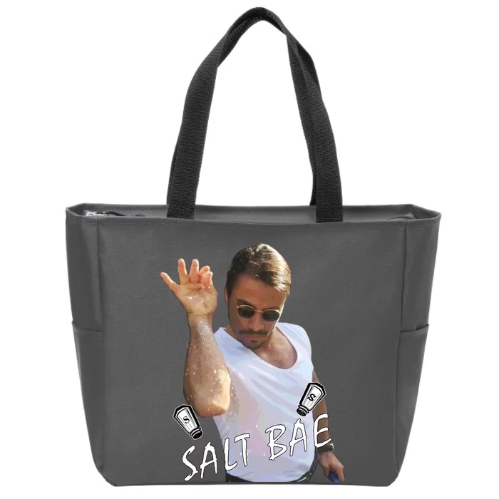 Salt Bae Meme Funny Salt Shaker Zip Tote Bag