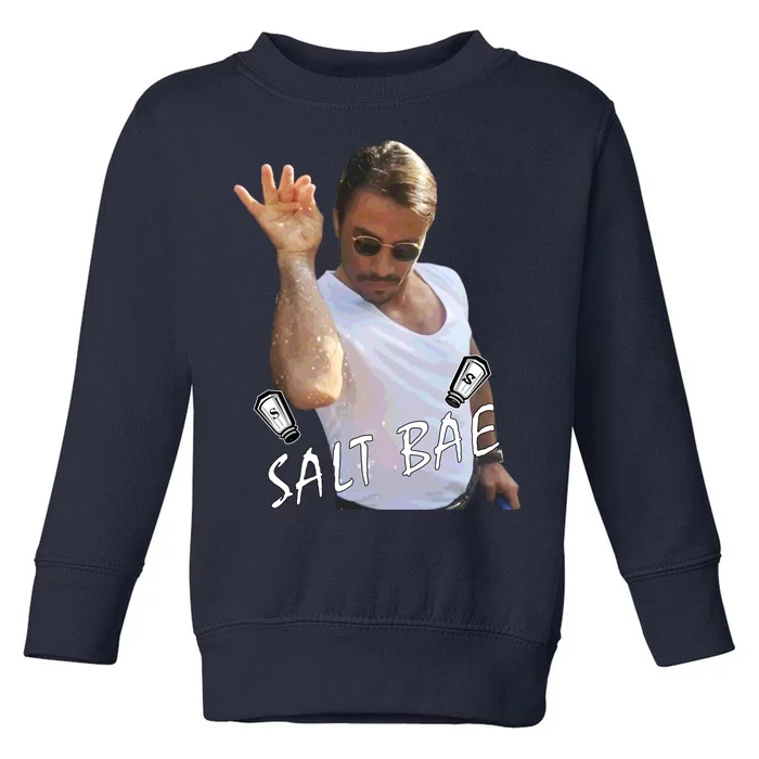 Salt Bae Meme Funny Salt Shaker Toddler Sweatshirt