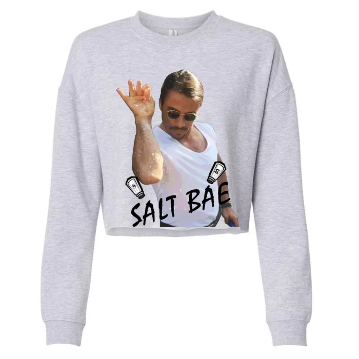 Salt Bae Meme Funny Salt Shaker Cropped Pullover Crew