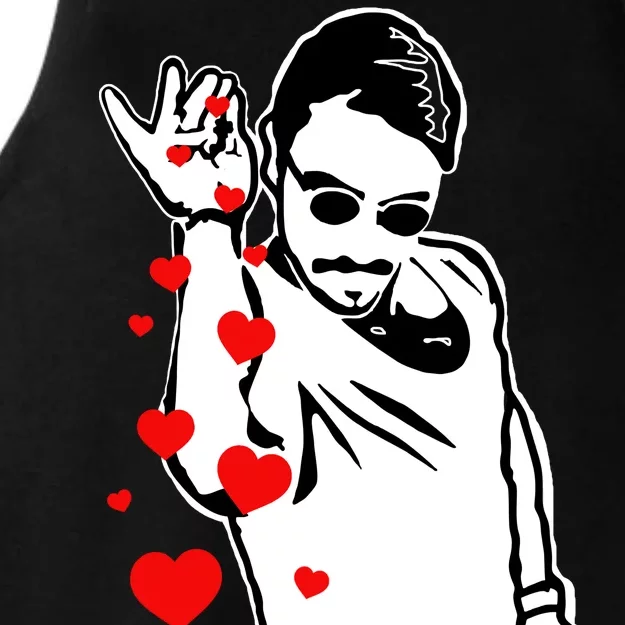 Salt Bae Valentines Day Ladies Tri-Blend Wicking Tank