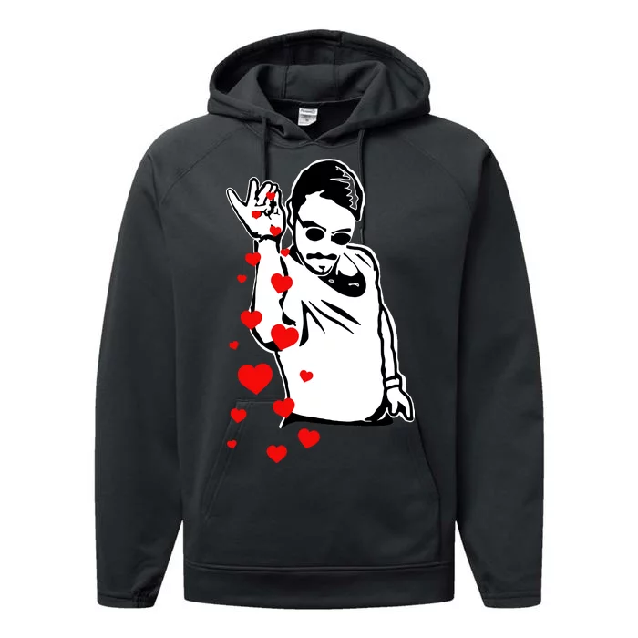 Salt Bae Valentines Day Performance Fleece Hoodie