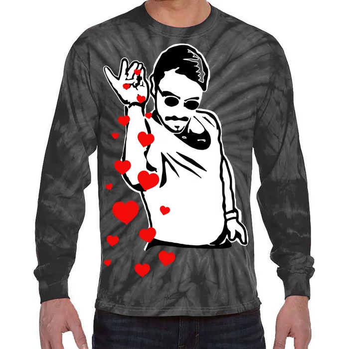 Salt Bae Valentines Day Tie-Dye Long Sleeve Shirt