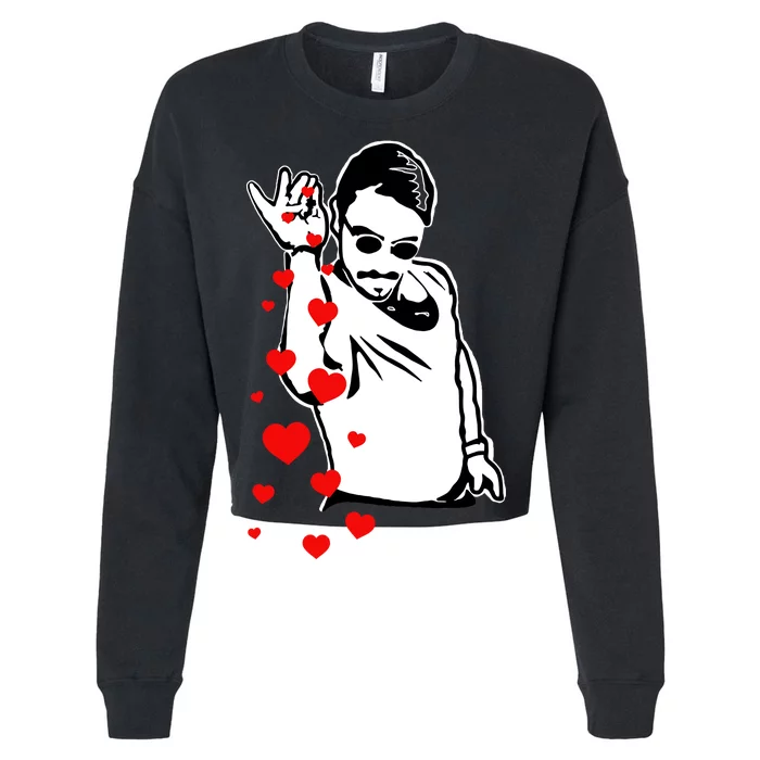 Salt Bae Valentines Day Cropped Pullover Crew