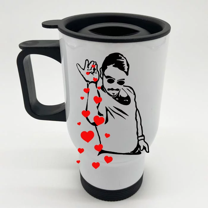 Salt Bae Valentines Day Front & Back Stainless Steel Travel Mug