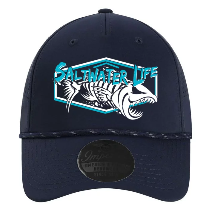 Saltwater Life Fish Skeleton Logo Performance The Dyno Cap