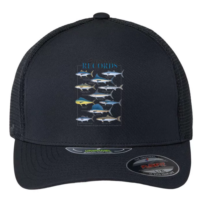 Saltwater Records Fish Of The Atlantic & Gulf Coast sailfish Flexfit Unipanel Trucker Cap