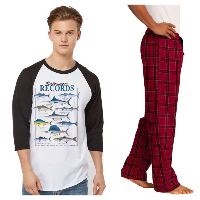 Saltwater Records Fish Of The Atlantic & Gulf Coast sailfish Raglan Sleeve Pajama Set