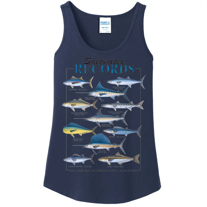 Saltwater Records Fish Of The Atlantic & Gulf Coast sailfish Ladies Essential Tank