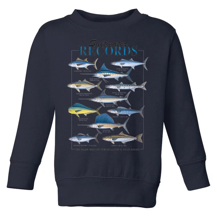 Saltwater Records Fish Of The Atlantic & Gulf Coast sailfish Toddler Sweatshirt