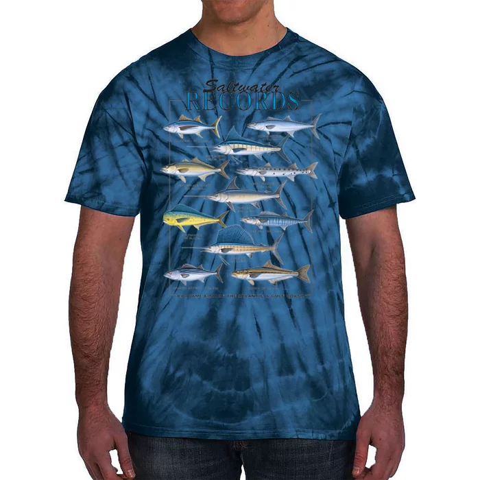 Saltwater Records Fish Of The Atlantic & Gulf Coast sailfish Tie-Dye T-Shirt