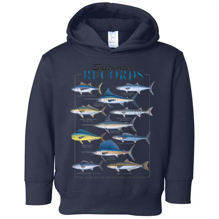 Saltwater Records Fish Of The Atlantic & Gulf Coast sailfish Toddler Hoodie