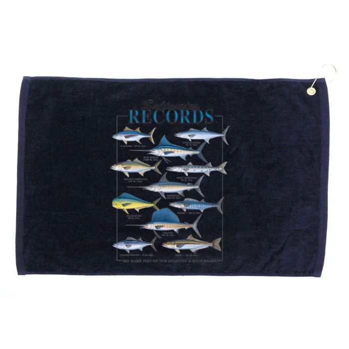 Saltwater Records Fish Of The Atlantic & Gulf Coast sailfish Grommeted Golf Towel