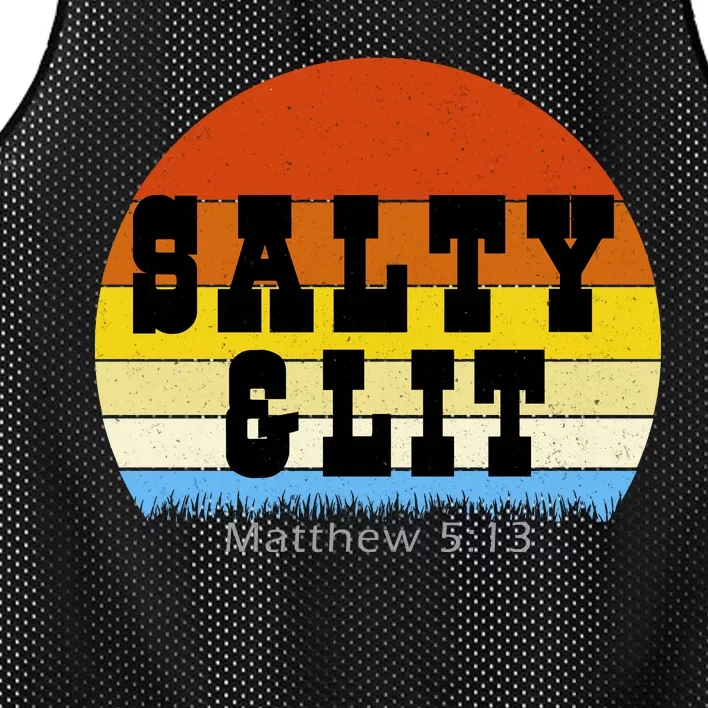 SALTY AND LIT Mesh Reversible Basketball Jersey Tank