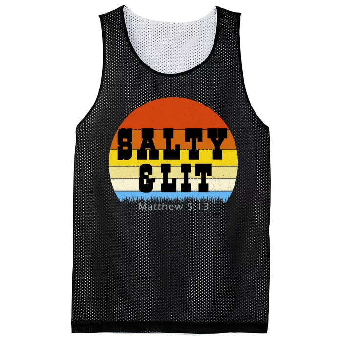 SALTY AND LIT Mesh Reversible Basketball Jersey Tank