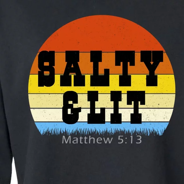 SALTY AND LIT Cropped Pullover Crew