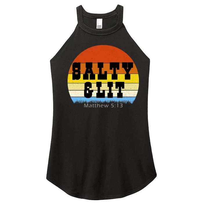 SALTY AND LIT Women’s Perfect Tri Rocker Tank