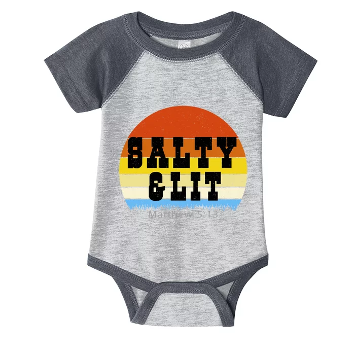 SALTY AND LIT Infant Baby Jersey Bodysuit