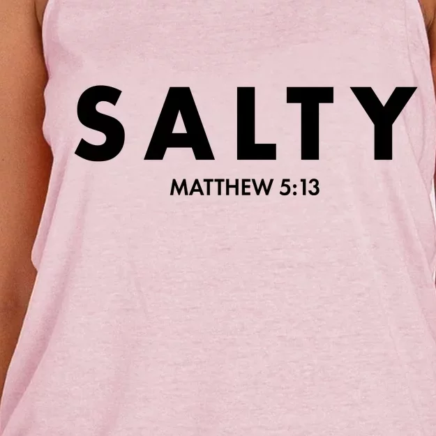 Salty Matttew 5:13 Women's Knotted Racerback Tank