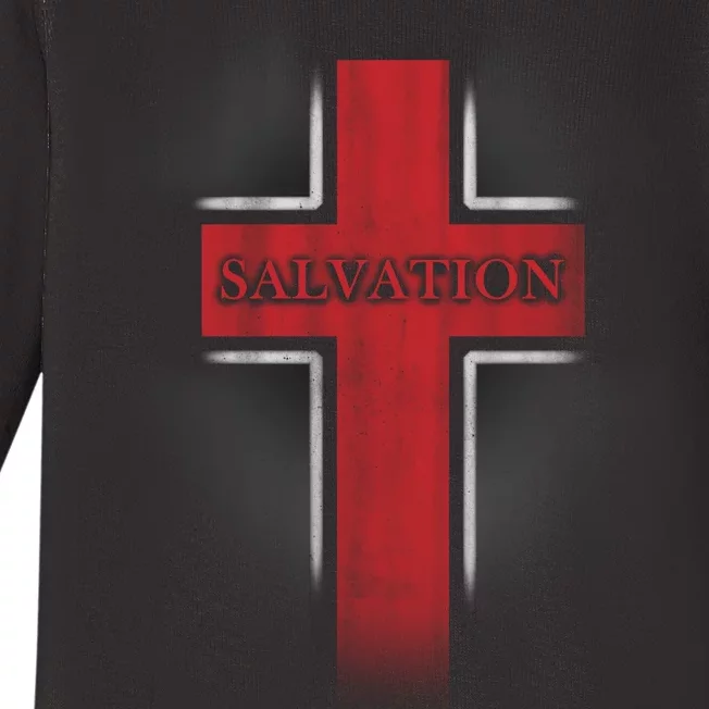 Salvation Christian Cross Baby Long Sleeve Bodysuit