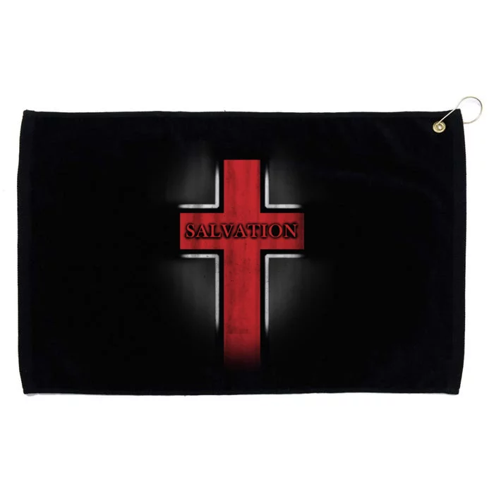 Salvation Christian Cross Grommeted Golf Towel