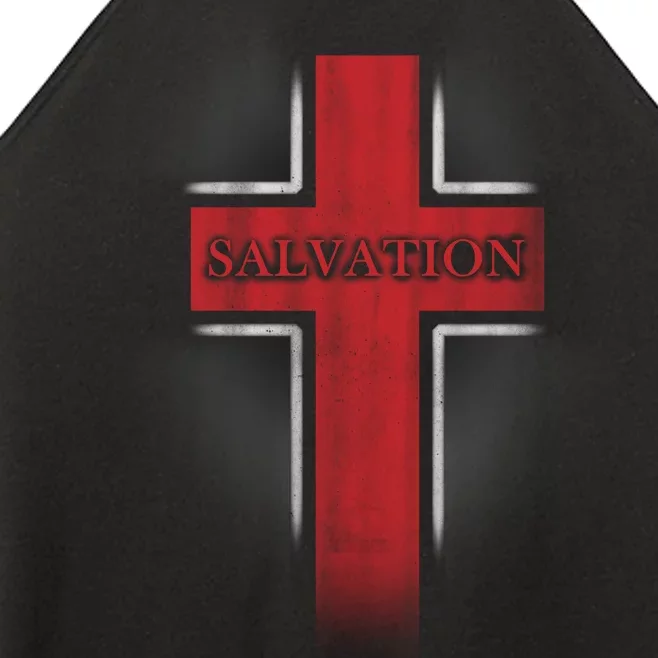 Salvation Christian Cross Women’s Perfect Tri Rocker Tank