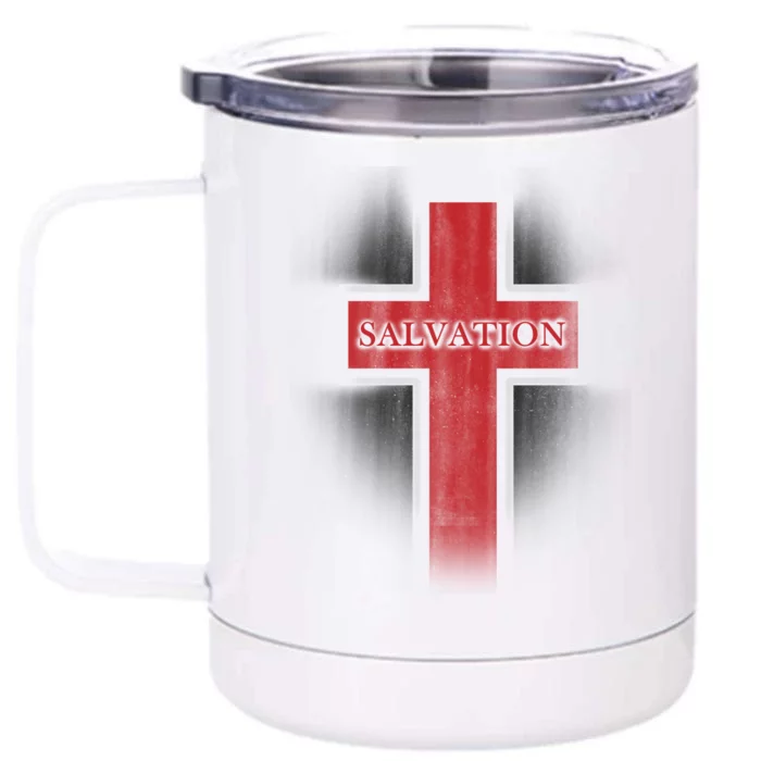 Salvation Christian Cross Front & Back 12oz Stainless Steel Tumbler Cup