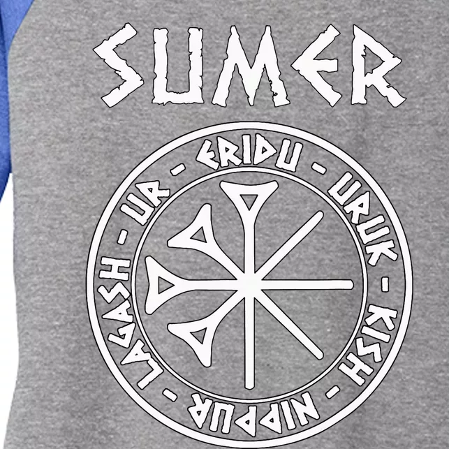 Sumer Ancient Mesopotamia Sumerian Cities Women's Tri-Blend 3/4-Sleeve Raglan Shirt