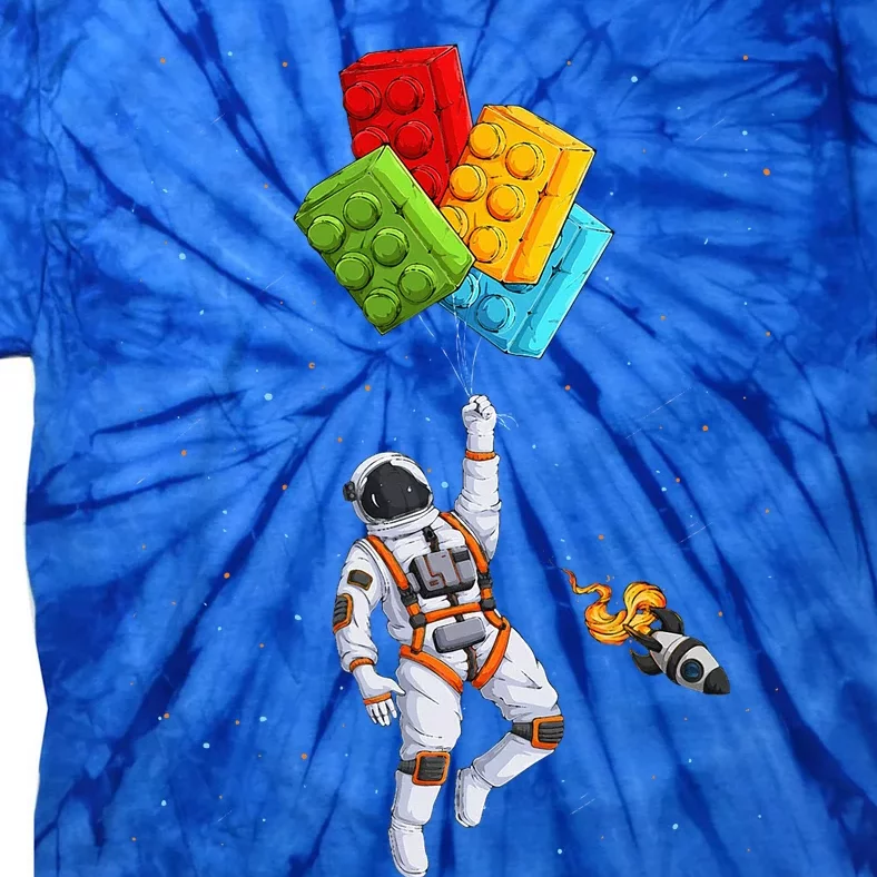 Space Astronaut Master Builder Funny Building Blocks Bricks Tie-Dye T-Shirt