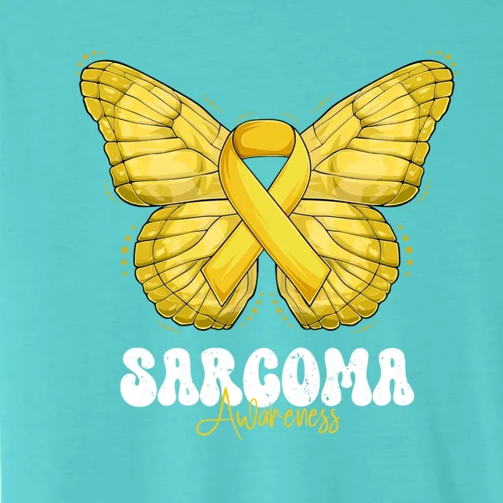 Sarcoma Awareness Month Yellow Ribbon Butterfly Gift ChromaSoft Performance T-Shirt