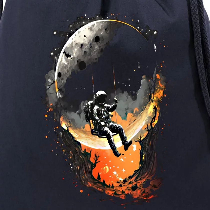 Space Astronaut Moon Star Space Astronomy Gift Drawstring Bag