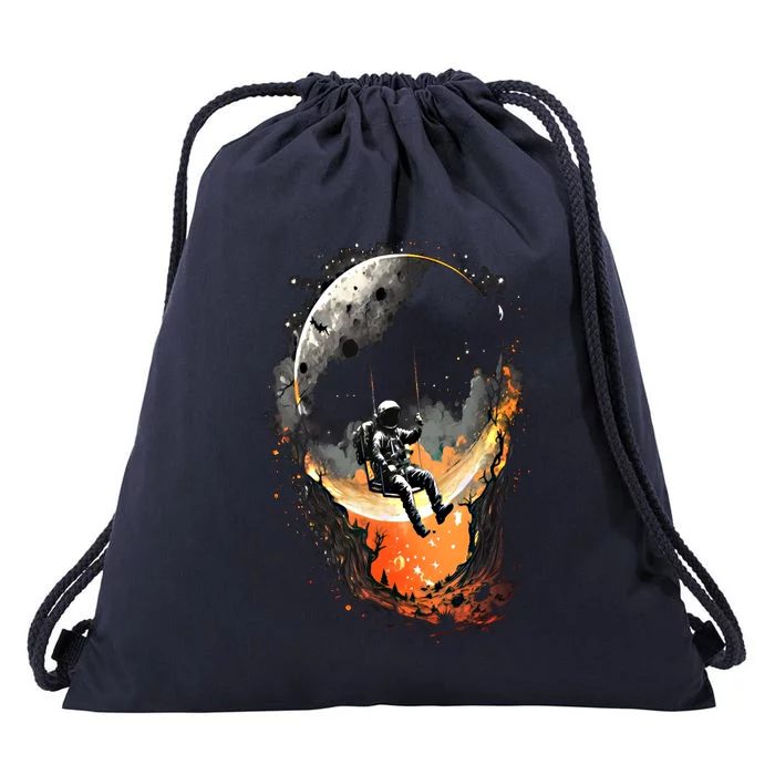 Space Astronaut Moon Star Space Astronomy Gift Drawstring Bag