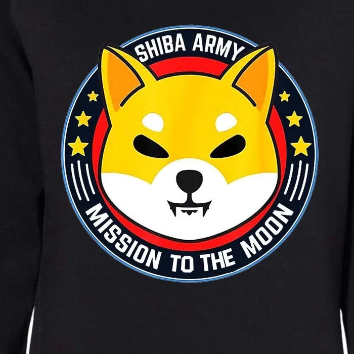 Shiba Army Mission To The Moon Womens California Wash Sweatshirt