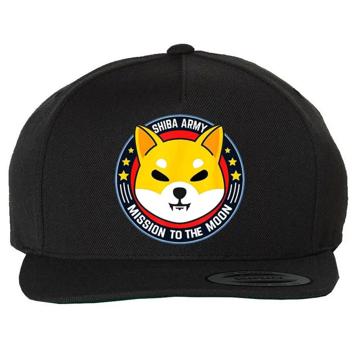 Shiba Army Mission To The Moon Wool Snapback Cap