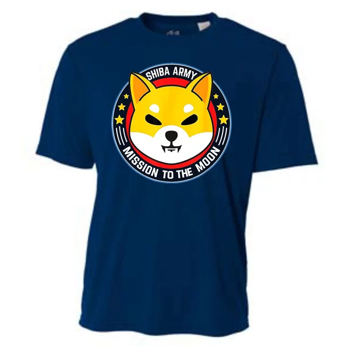 Shiba Army Mission To The Moon Cooling Performance Crew T-Shirt