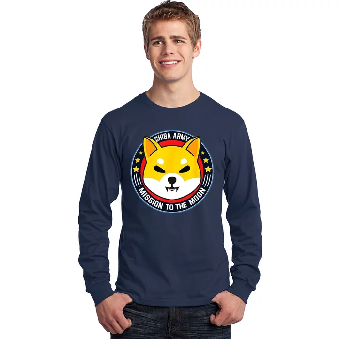 Shiba Army Mission To The Moon Long Sleeve Shirt