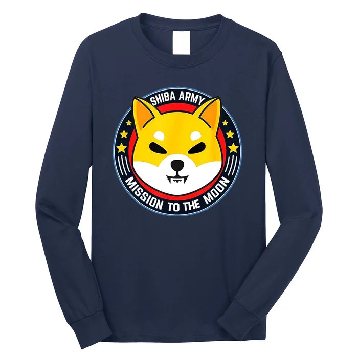 Shiba Army Mission To The Moon Long Sleeve Shirt