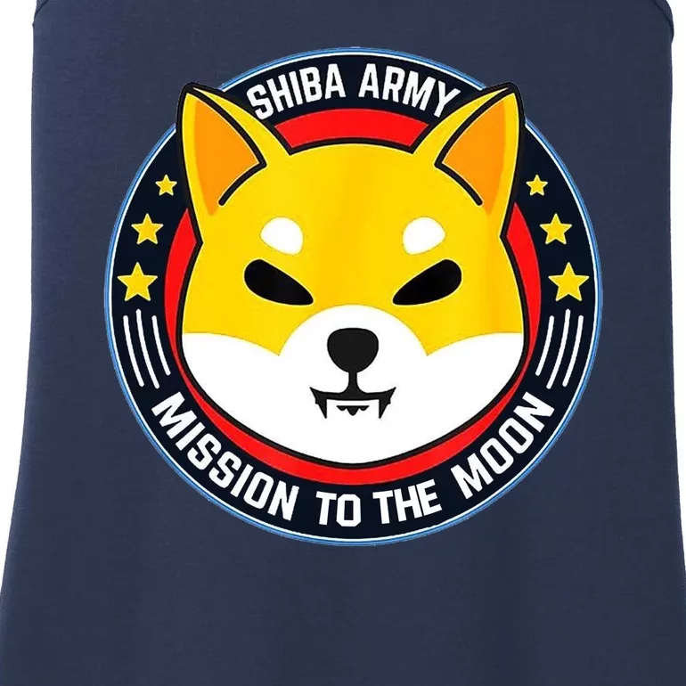 Shiba Army Mission To The Moon Ladies Essential Tank