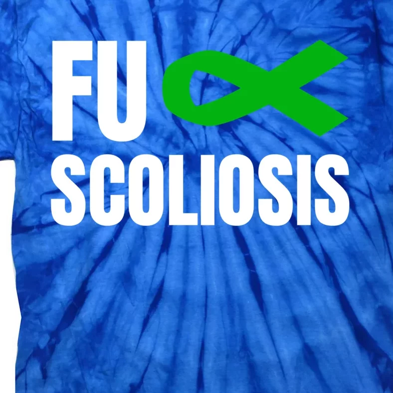 Scoliosis Awareness Month Green Ribbon Gift Tie-Dye T-Shirt