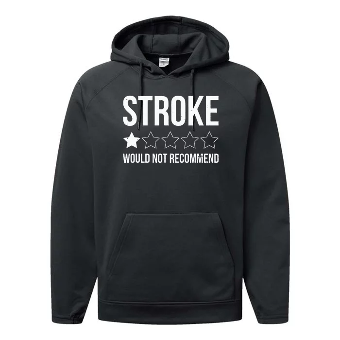 Stroke Awareness Month Funny Stroke Survivor Performance Fleece Hoodie