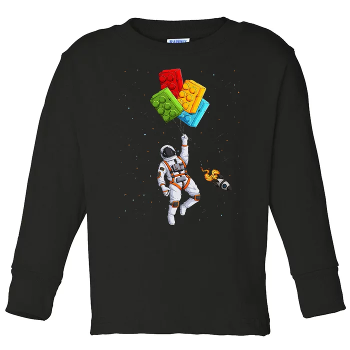 Space Astronaut Master Builder Toddler Long Sleeve Shirt