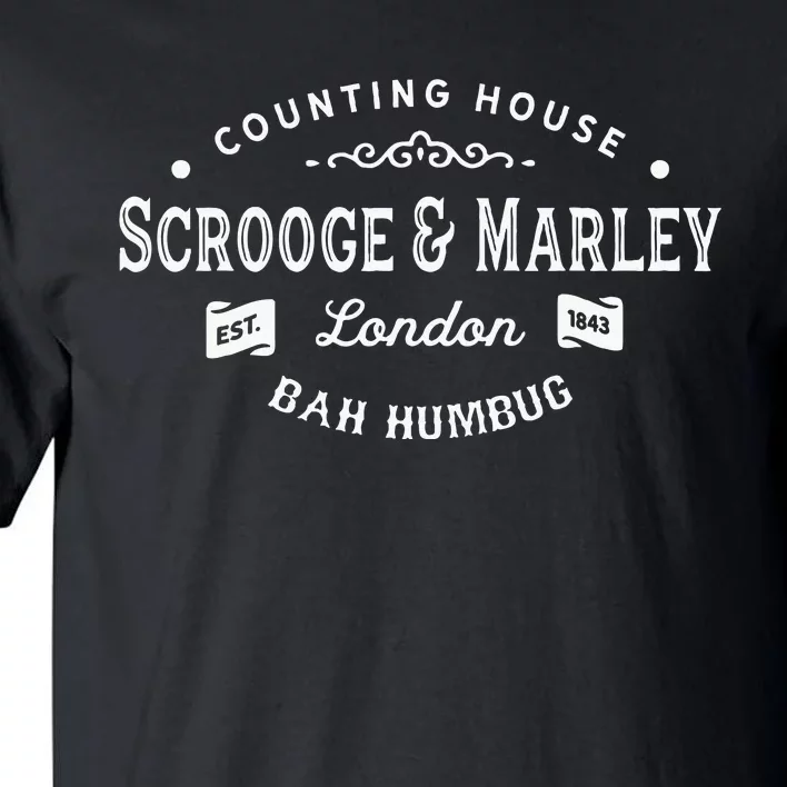 Scrooge And Marley Counting House Christmas Carol Bah Humbug Tall T-Shirt