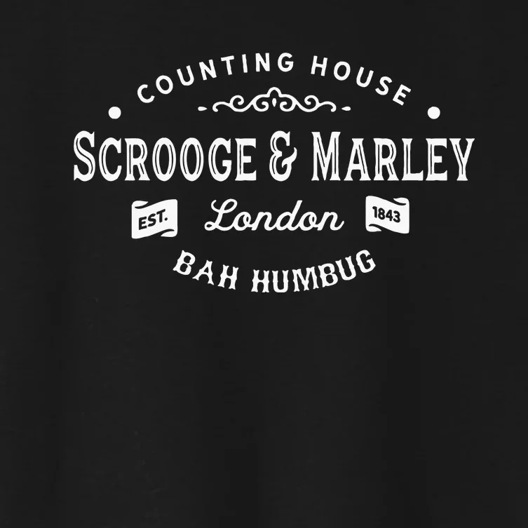 Scrooge And Marley Counting House Christmas Carol Bah Humbug Women's Crop Top Tee