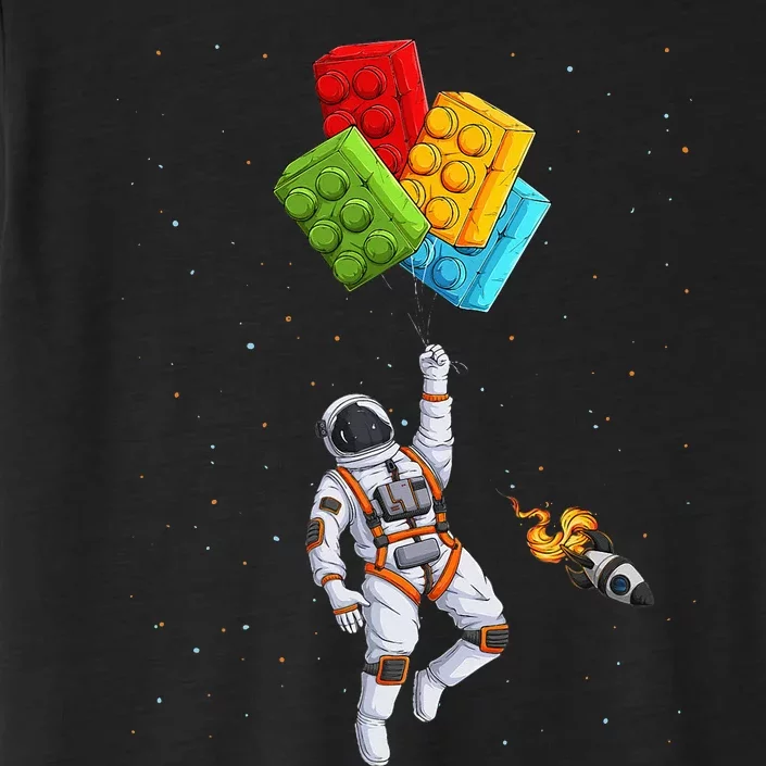 Space Astronaut Master Builder funny Building Blocks Bricks ChromaSoft Performance T-Shirt