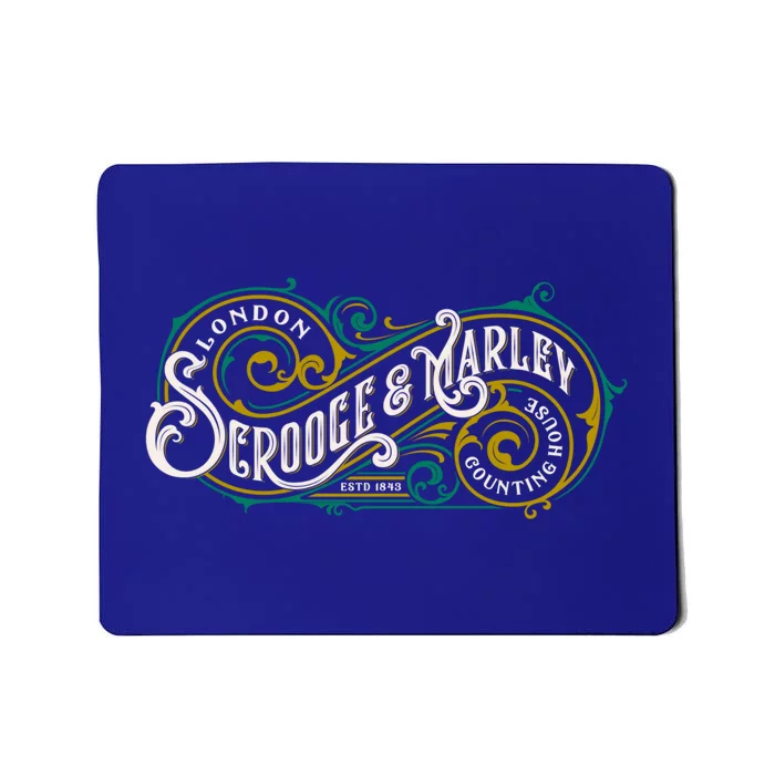 Scrooge And Marley Counting House Christmas Carol Vintage Gift Mousepad