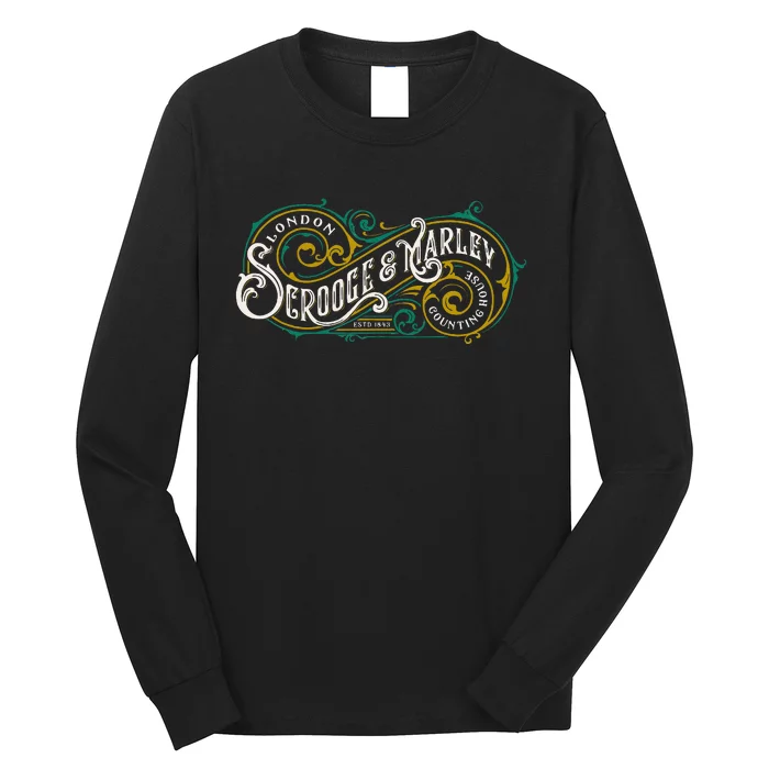 Scrooge And Marley Counting House Christmas Carol Vintage Long Sleeve Shirt