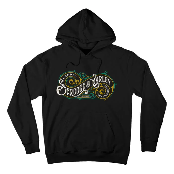 Scrooge And Marley Counting House Christmas Carol Vintage Tall Hoodie